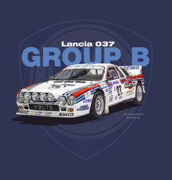 Triko s potiskem Lancia 037